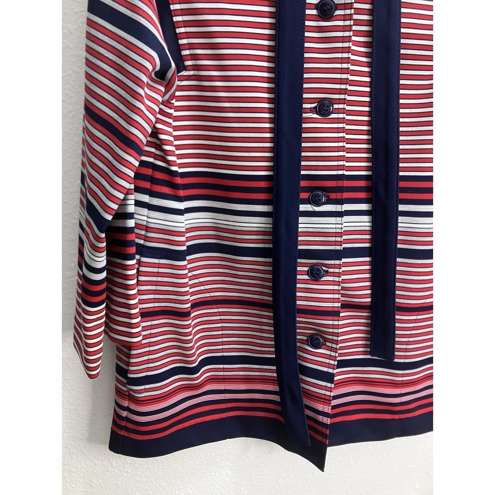VTG Jack Winter Cardigan Women's M Patriotic USA America Buttons Red White Blue - Picture 2 of 10